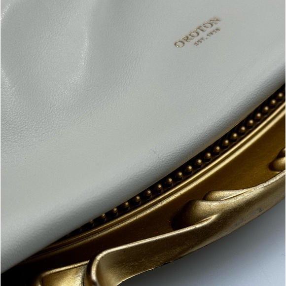 🆕 OROTON 🧿 NWT Celia XL Long Leather Clutch, Cream - Picture 15 of 16
